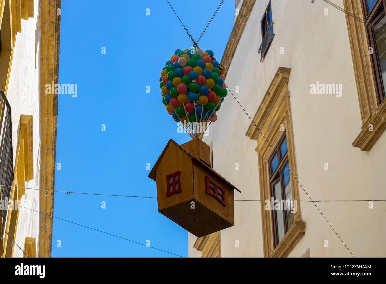 Special city decorations in the town of Gallipoli, province of Lecce, Puglia, Italy Stock Photo