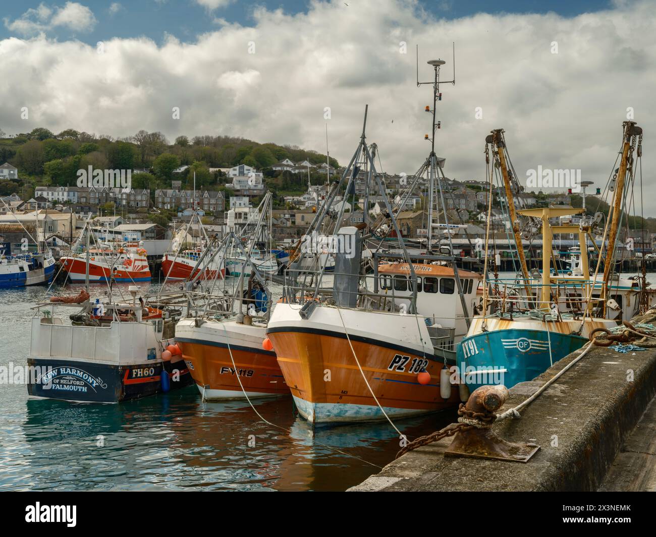 Newlyn in Cornwall is home to the largest port in England. A popular holiday destination, Newlyn lies on the shore of Mount's Bay near Penzance and it Stock Photo