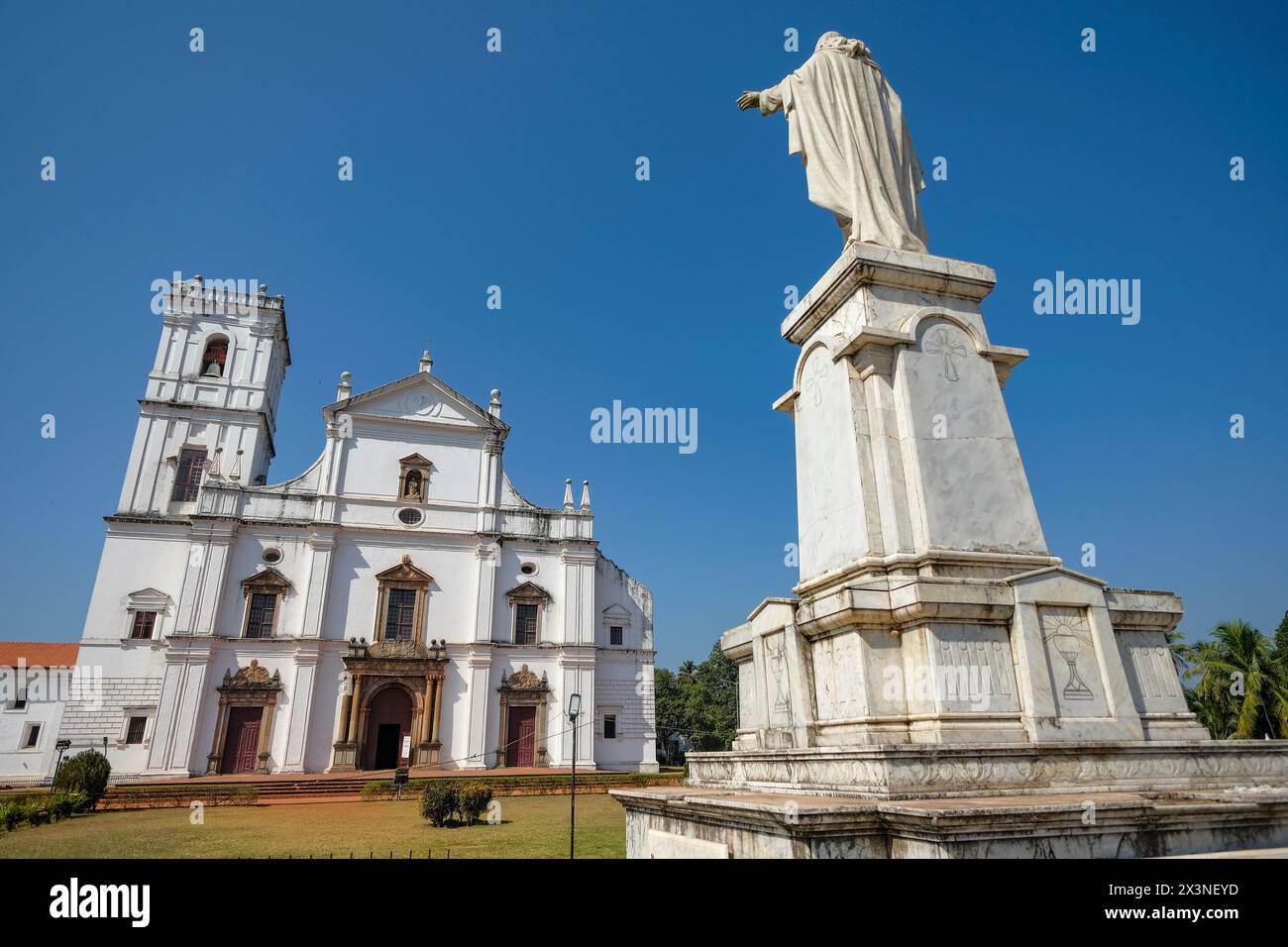 Old Goa, India - February 2, 2024: Cathedral of Saint Catherine, known as Se Cathedral in Old Goa, India. Stock Photo
