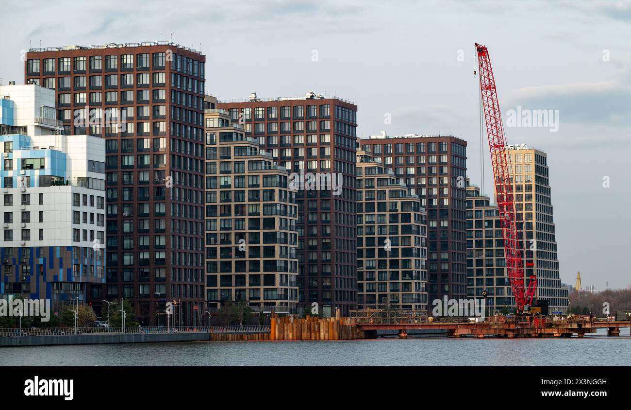 modern high-rise multi-storey business class building, residential ...