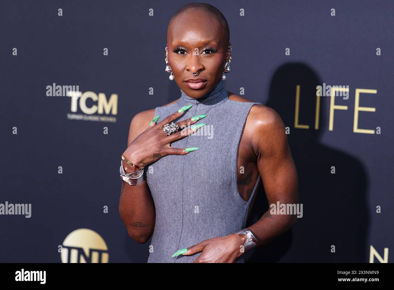 Hollywood, United States. 27th Apr, 2024. HOLLYWOOD, LOS ANGELES, CALIFORNIA, USA - APRIL 27: Cynthia Erivo arrives at the 49th Annual AFI (American Film Institute) Lifetime Achievement Award Gala Tribute Celebrating Nicole Kidman held at the Dolby Theatre on April 27, 2024 in Hollywood, Los Angeles, California, United States. (Photo by Xavier Collin/Image Press Agency) Credit: Image Press Agency/Alamy Live News Stock Photo