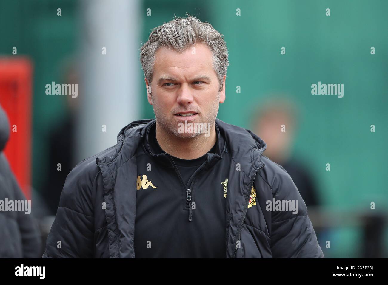 Hornchurch manager Daryl McMahon during Hornchurch vs Kingstonian, Pitching In Isthmian League Premier Division Football at Hornchurch Stadium on 27th Stock Photo