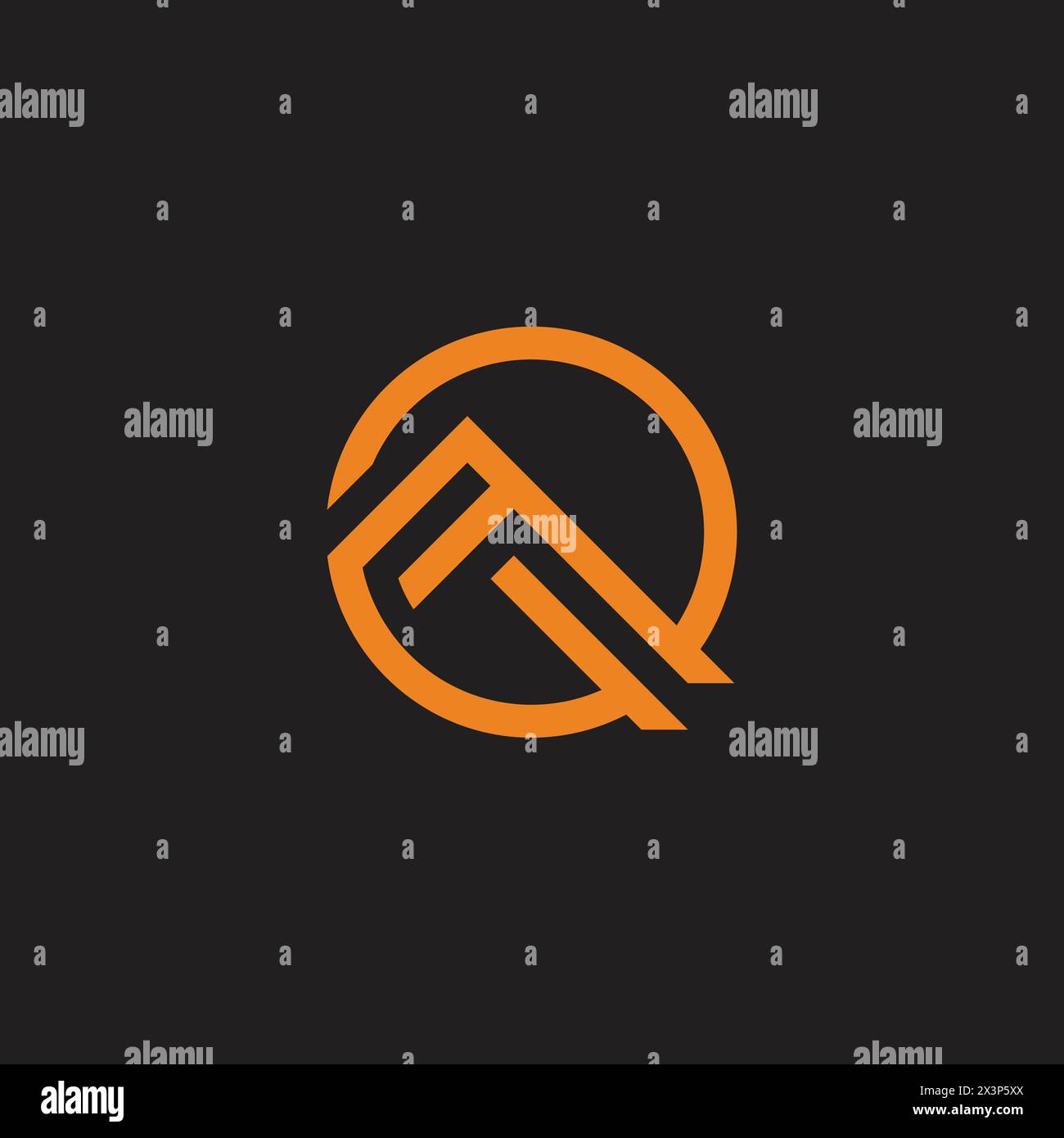 triangle circles golden mountain mining logo vector Stock Vector