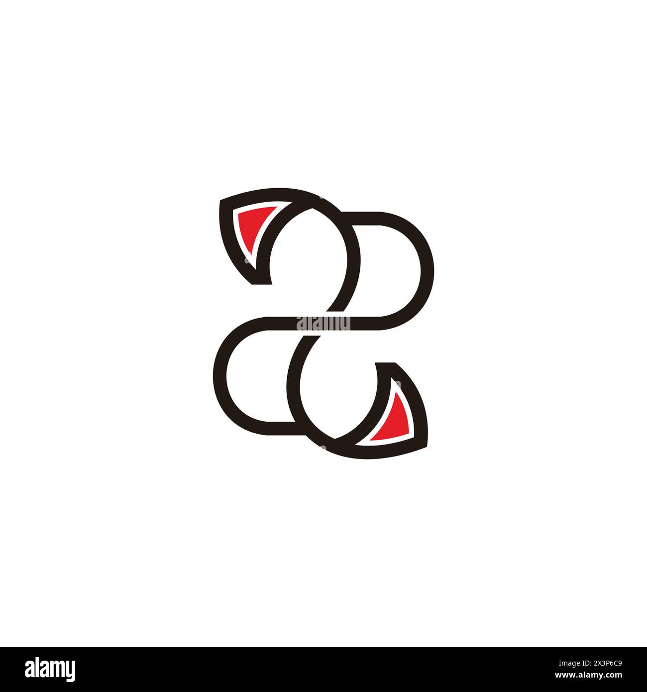 number 2 22 simple linked colorful logo vector Stock Vector Image & Art ...