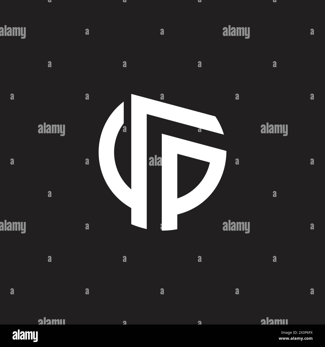 letter gr simple stripes geometric arrow circles logo vector Stock Vector