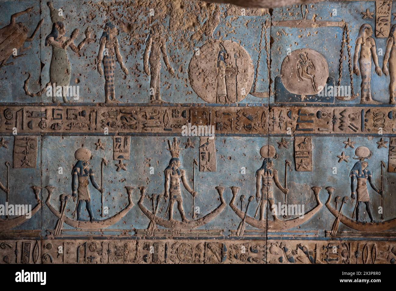 Ceiling Reliefs, Vestibule, Dendera Temple of Hathor, UNESCO World ...