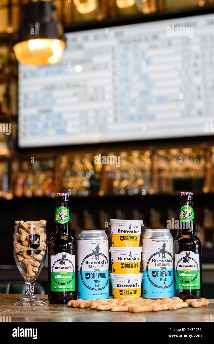 Brewski's Dog Beer Stock Photo