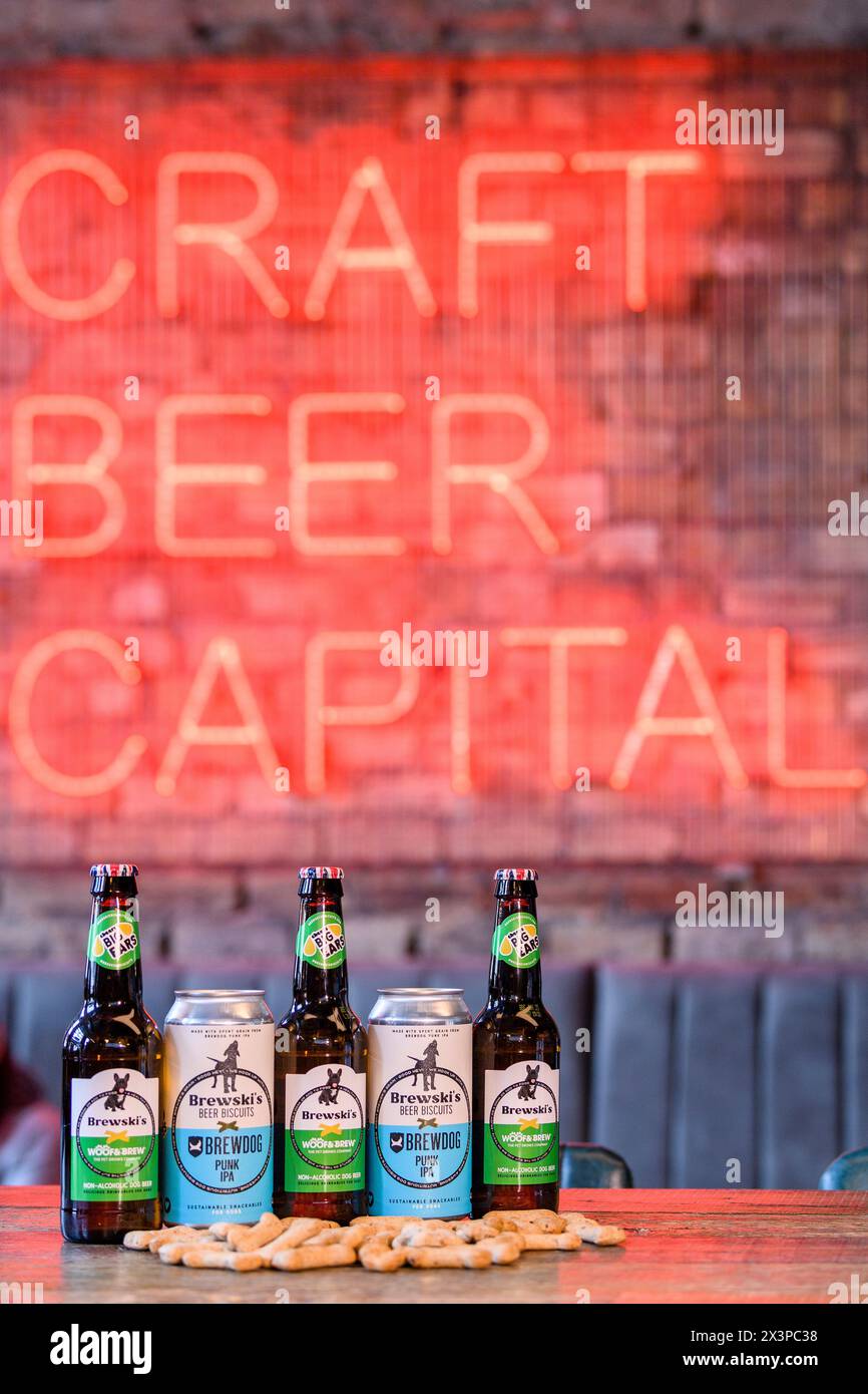 Brewski's Dog Beer Stock Photo