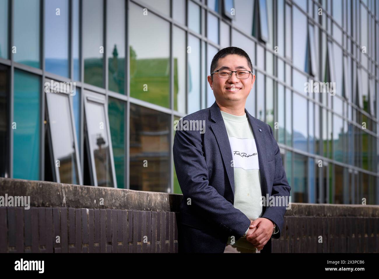 Robotics science Glasgow University Gang Li Stock Photo