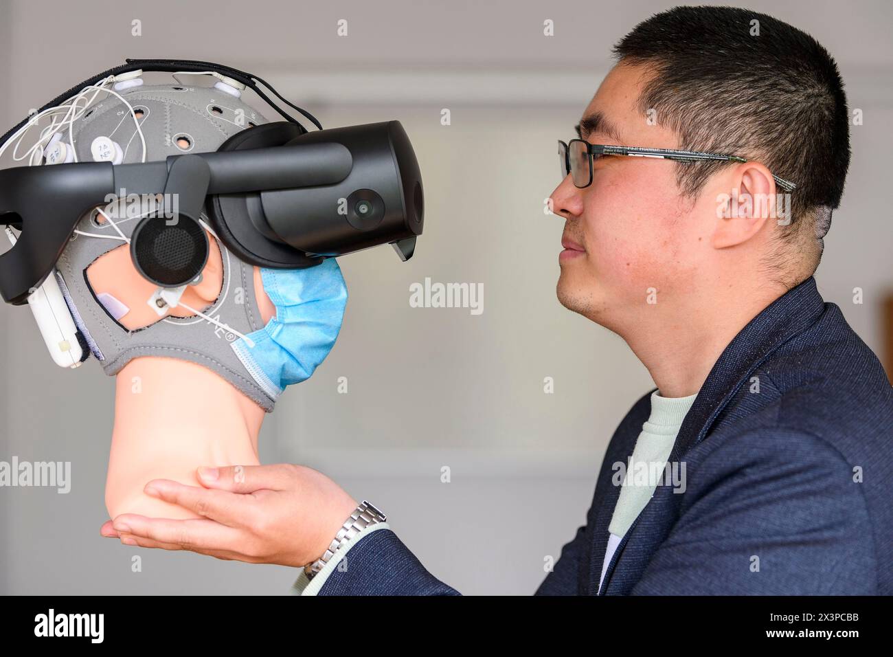 Robotics science Glasgow University Gang Li Stock Photo