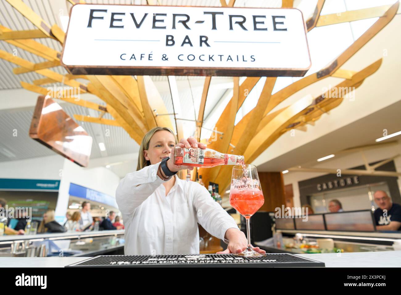 Edinburgh Airport, Fever Tree and stock images Stock Photo