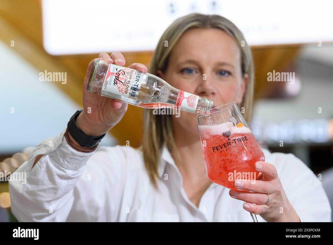 Edinburgh Airport, Fever Tree and stock images Stock Photo