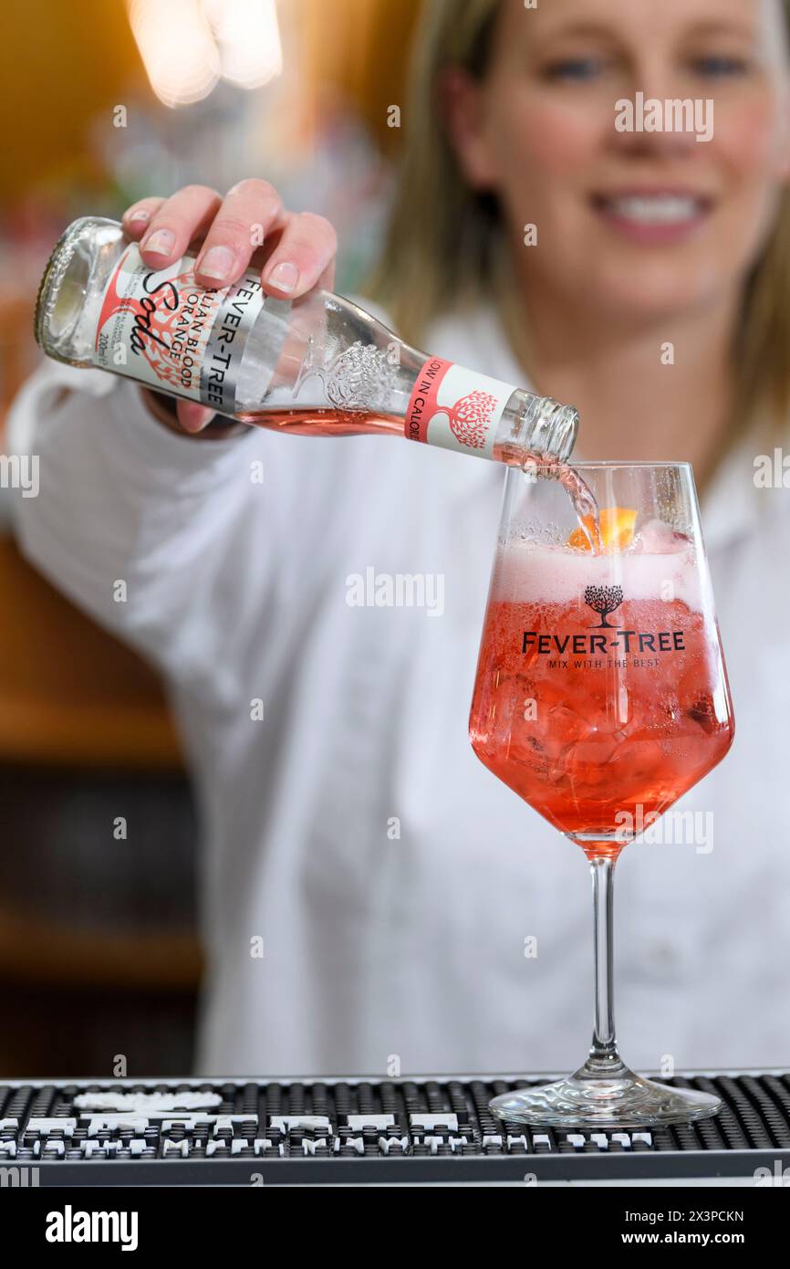 Edinburgh Airport, Fever Tree and stock images Stock Photo