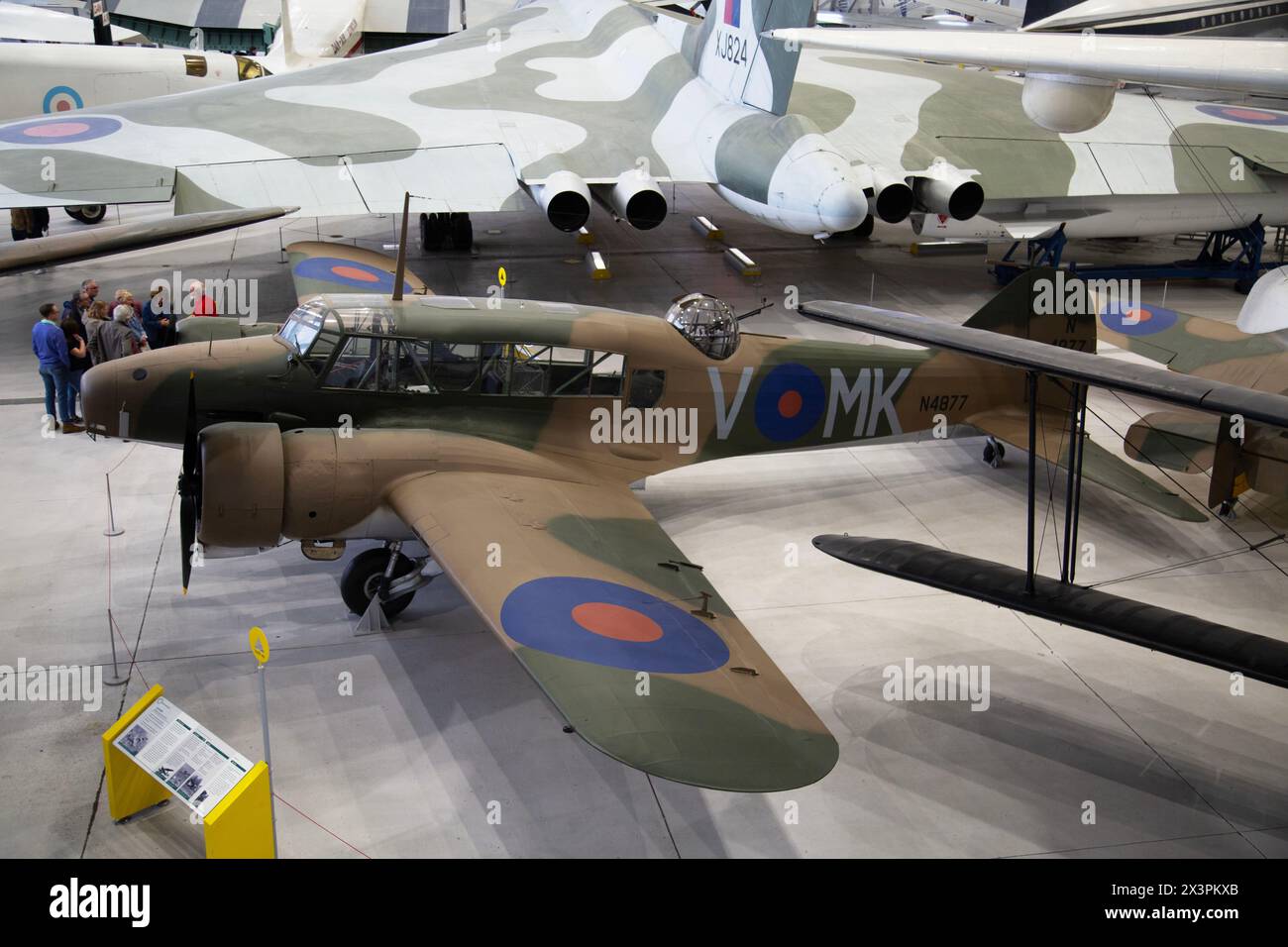 Avro Anson 1, a British twin-engine, multi-role aircraft served in a variety of roles for the RAF, Fleet Air Arm and Royal Canadian Air Force. Stock Photo