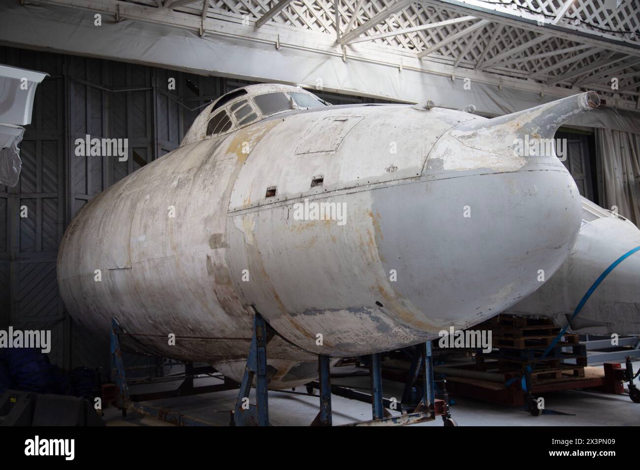 Conservation Work On The Cockpit Of A Vickers Valiant, A British 