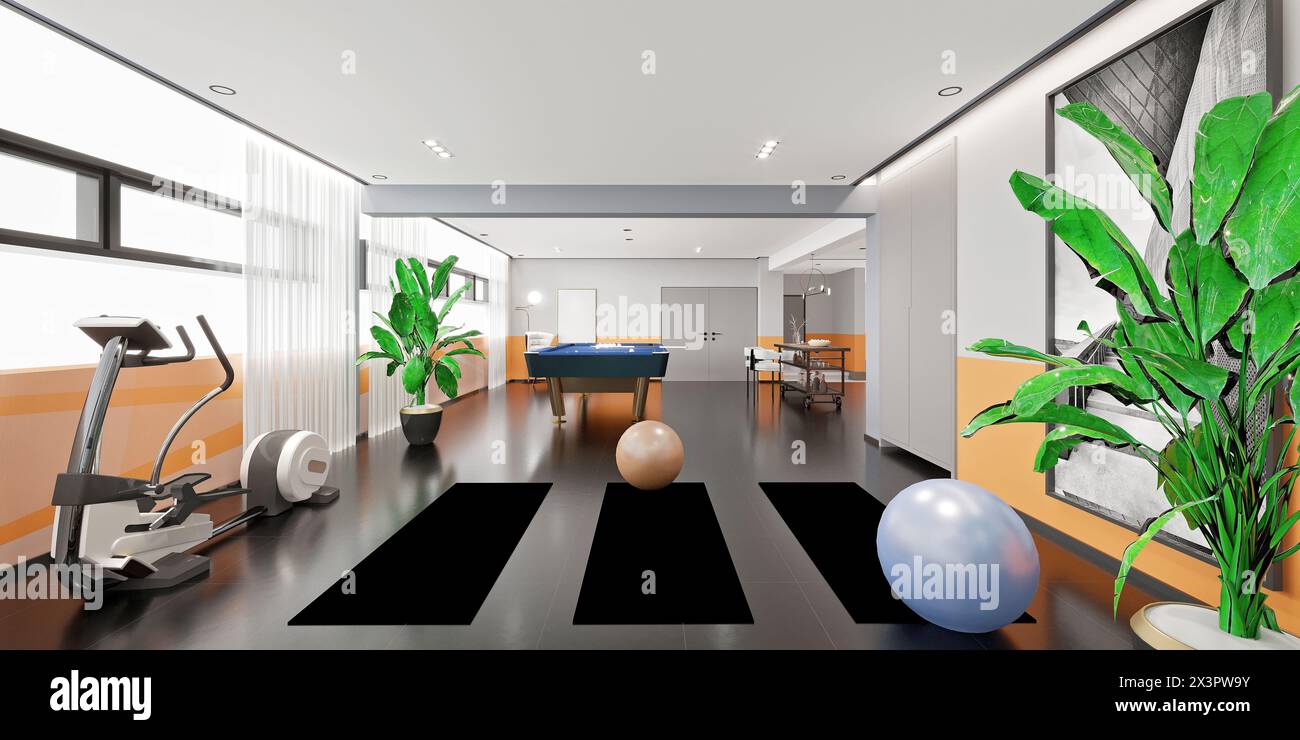 3d render pool house hi-res stock photography and images - Alamy