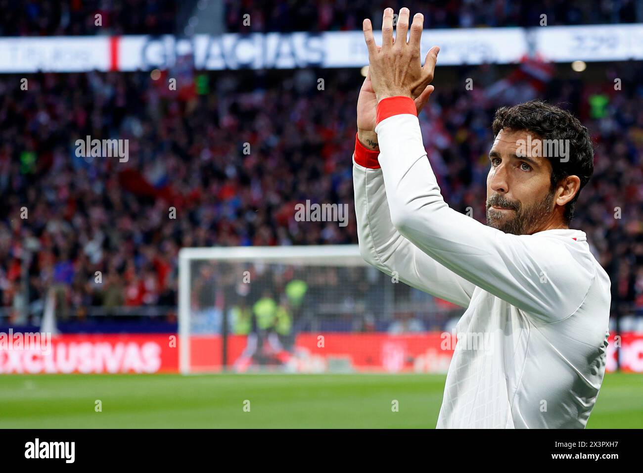 Madrid, Spain. 27th Apr, 2024. Raul Garcia of Athletic Club during the La Liga match between Atletico de Madrid and Athletic Club played at Civitas Metropolitano Stadium on April 27 in Madrid, Spain. (Photo by Cesar Cebolla/PRESSINPHOTO) Credit: PRESSINPHOTO SPORTS AGENCY/Alamy Live News Stock Photo