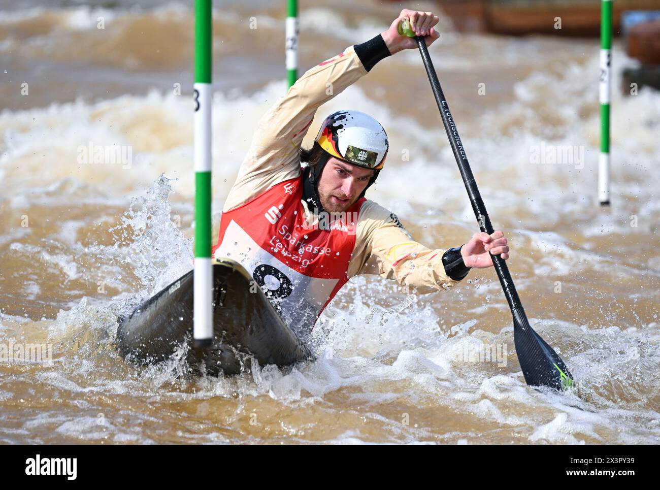 28 April 2024, Saxony, Markkleeberg Canoeing German Olympic