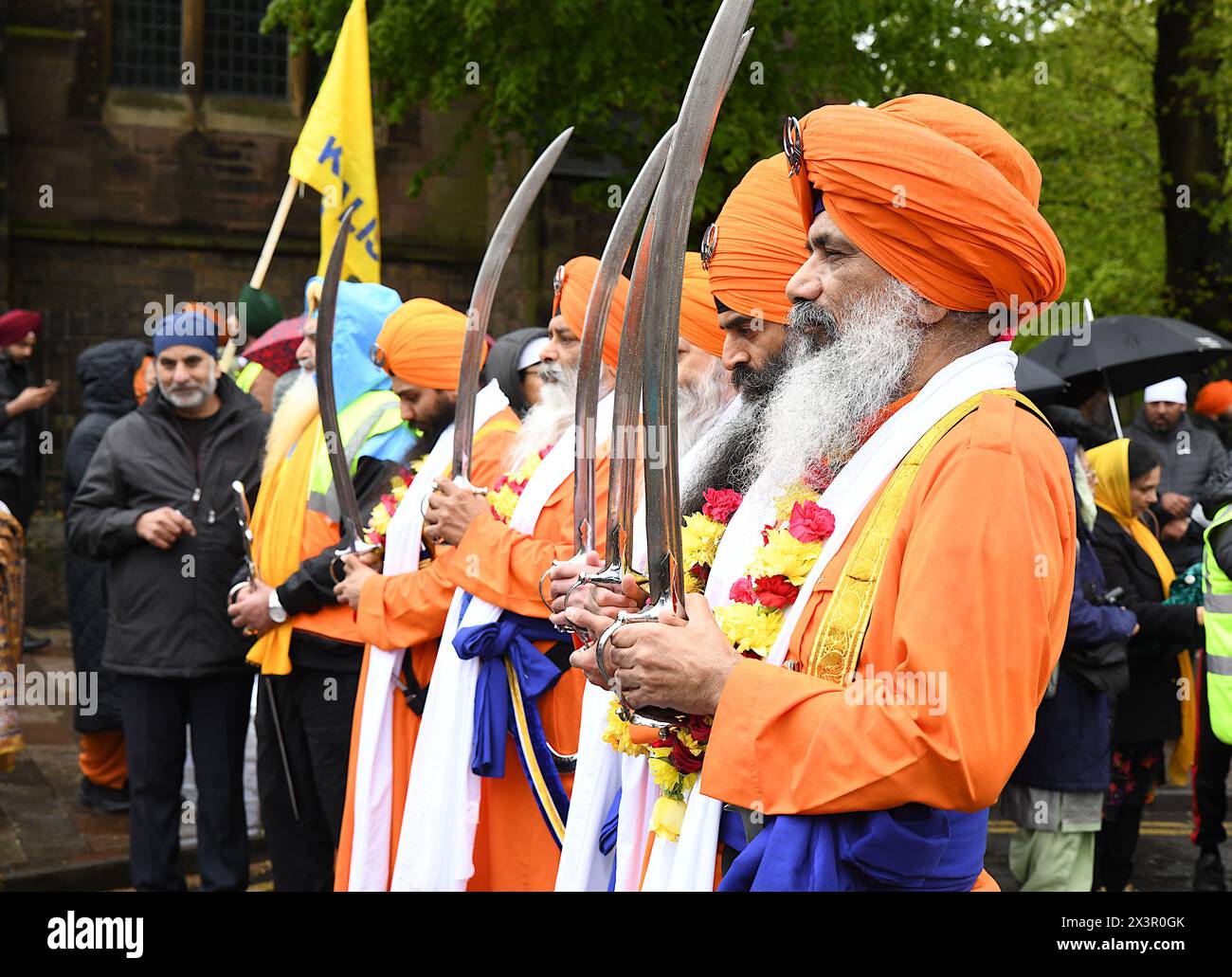 Leicester, United Kingdom, 28th April 2024 Annual Vaisakhi procession
