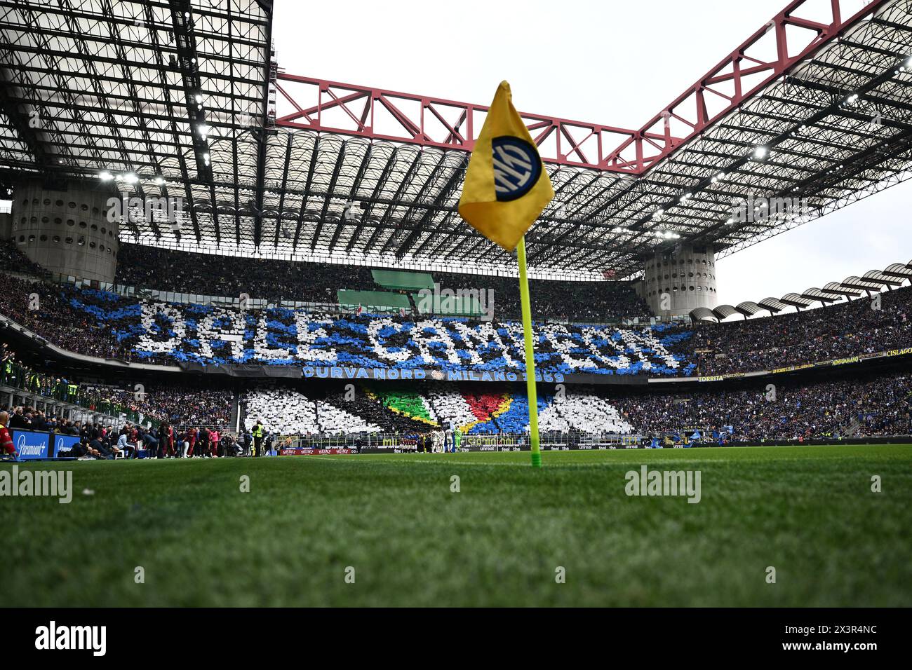 Supporters (Inter) during the Italian Serie A match between nter 2-0 Torino at Giuseppe Meazza Stadium on April 28, 2024 in Milano, Italy. Credit: Maurizio Borsari/AFLO/Alamy Live News Stock Photo
