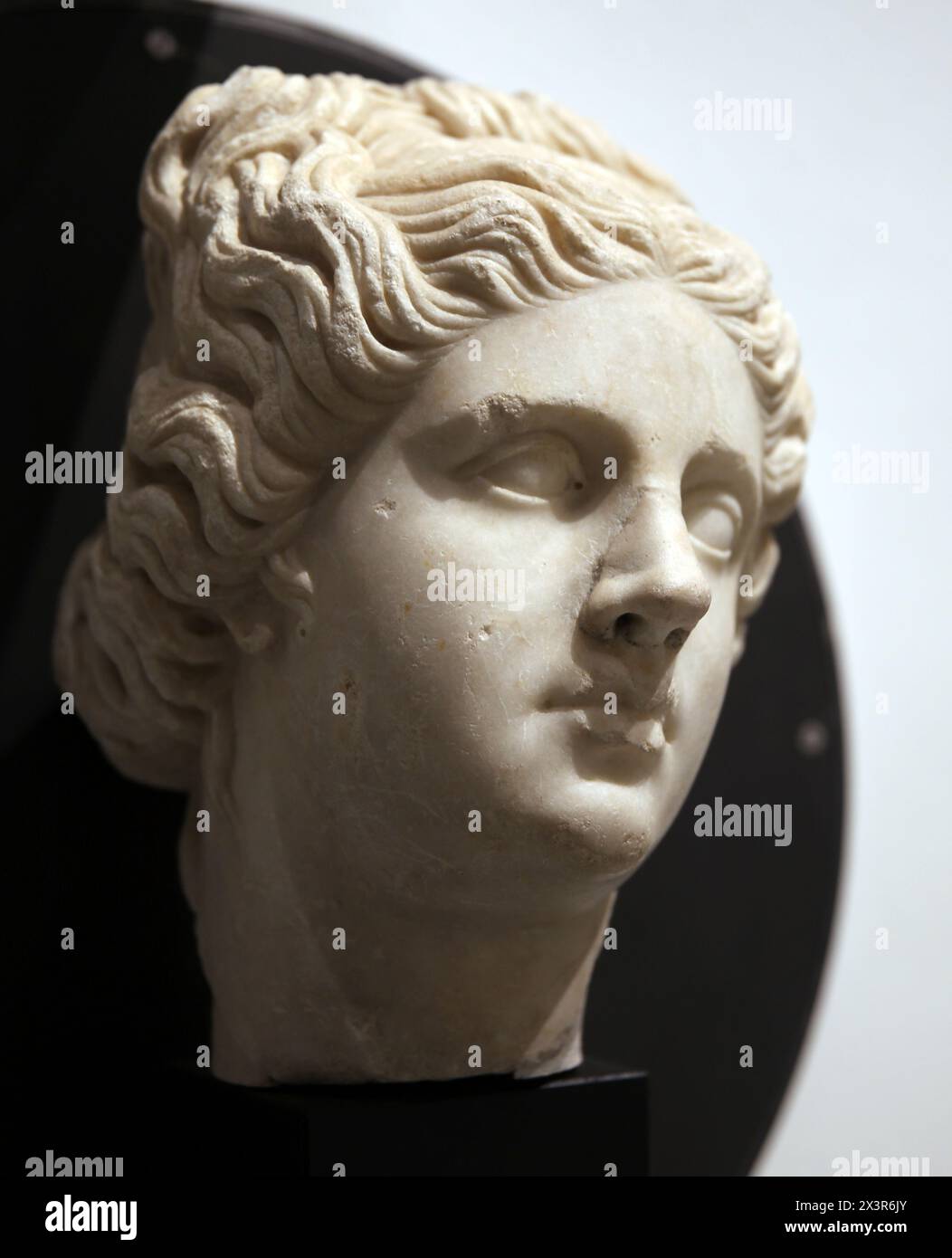 Apollo (?). Head. 1st century AD. White marble. Musei Reali. Archaelogical Museum. Turin. Italy. Stock Photo