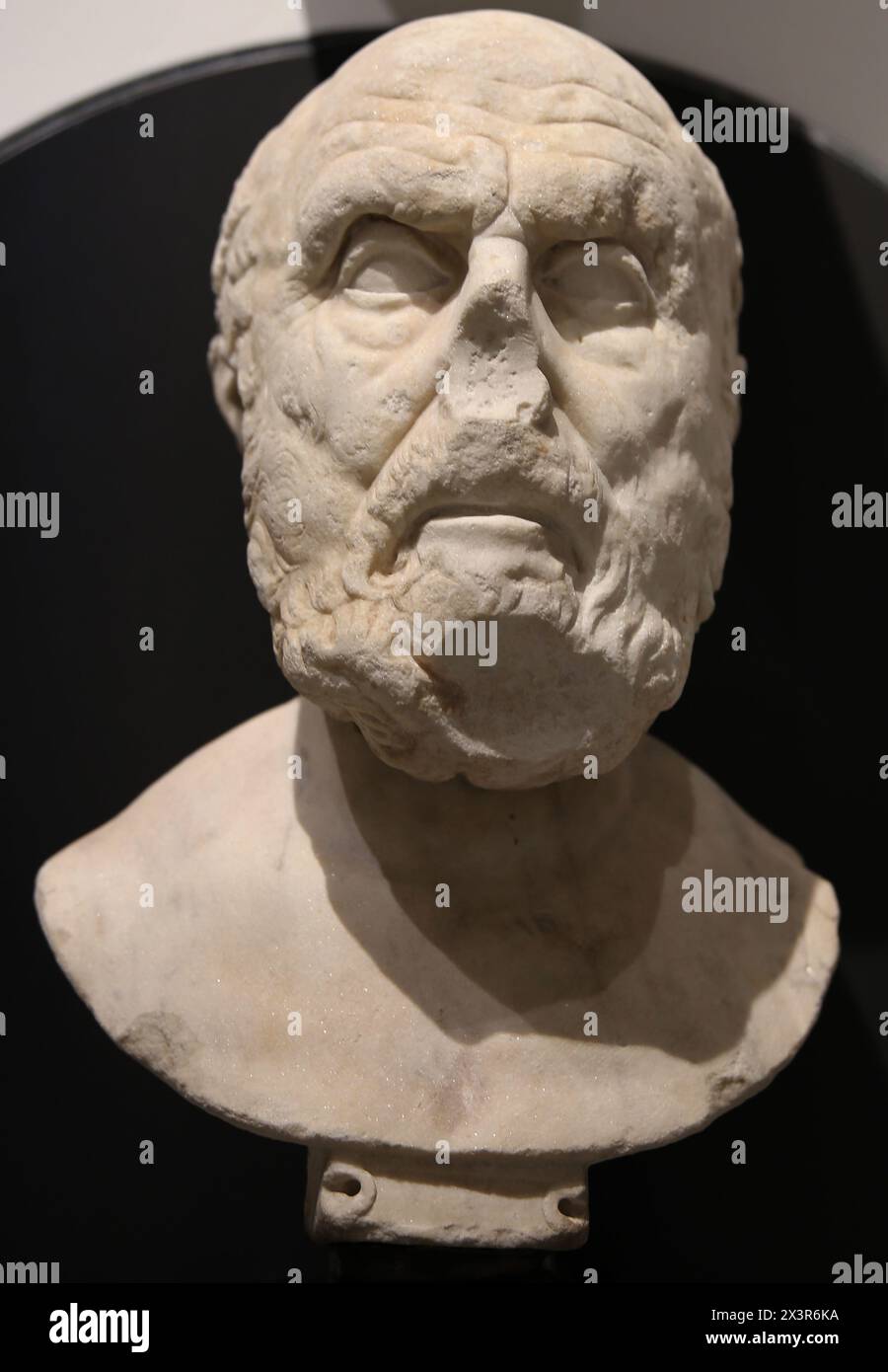 Aratus of Soli. Greek poet. 2nd century BC. White marble. Musei Reali. Archaelogical Museum. Turin. Stock Photo