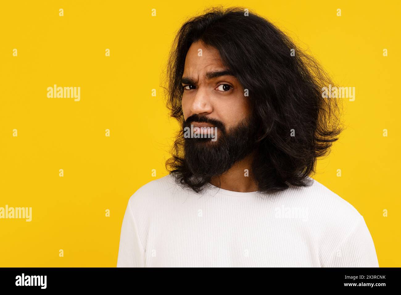 Young indian man beard hi-res stock photography and images - Alamy