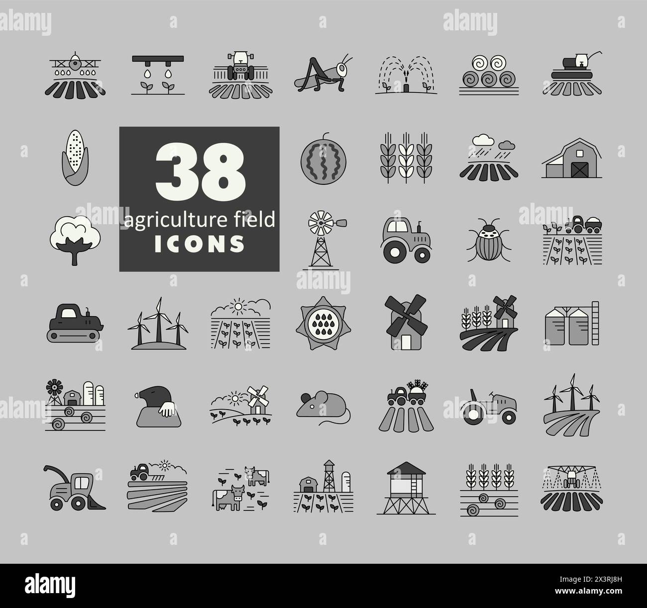 Farm Field isolated icon. Agriculture sign. Graph symbol for your web ...