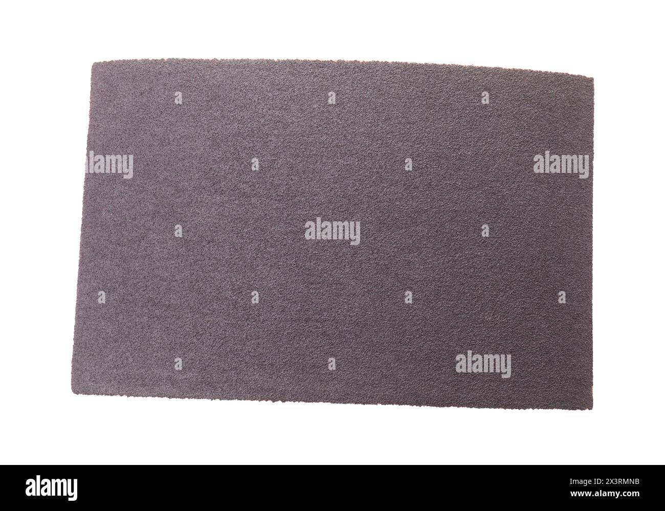 One sheet of sandpaper isolated on white, top view Stock Photo - Alamy