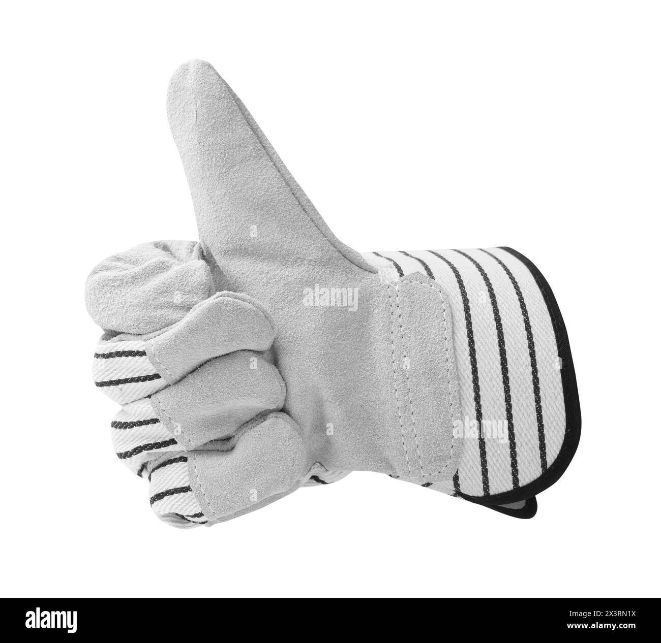 One clean gardening glove isolated on white Stock Photo Alamy