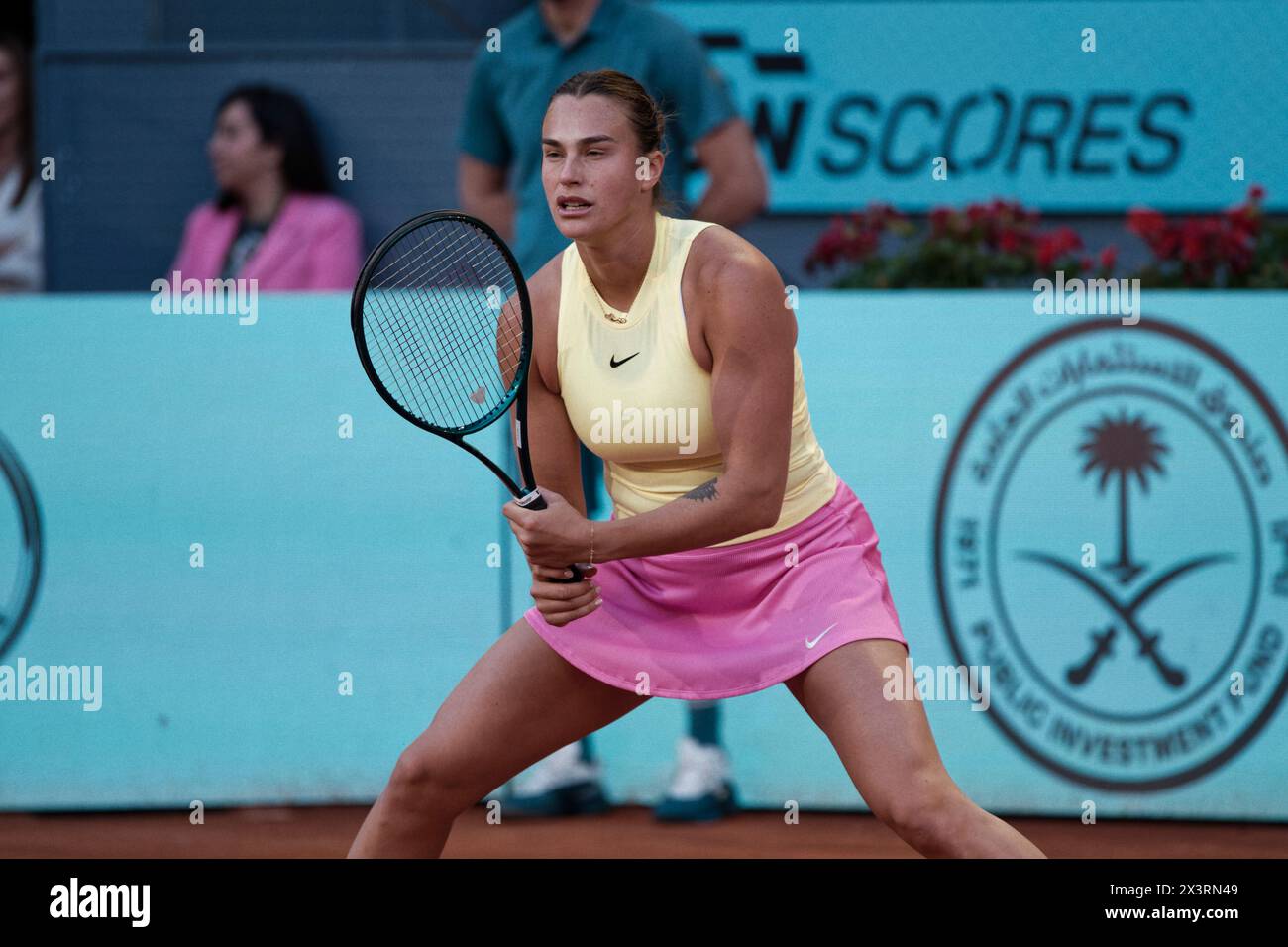 Madrid, Spain. 28 April, 2024. Tennis, individual Women Mutua Madrid