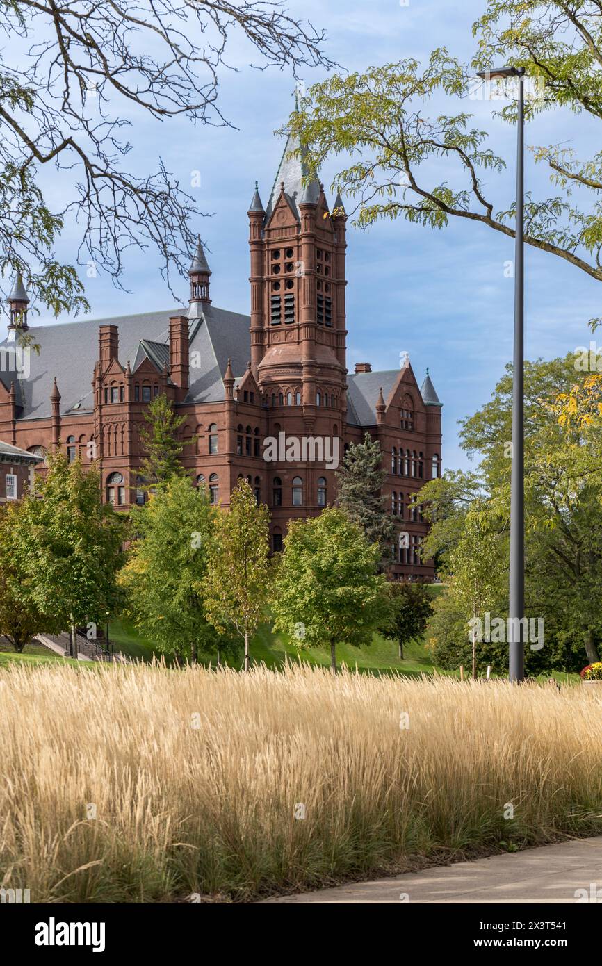 Crouse College is home to the College of Visual and Performing Arts on the Syracuse University campus in Central New York. Stock Photo