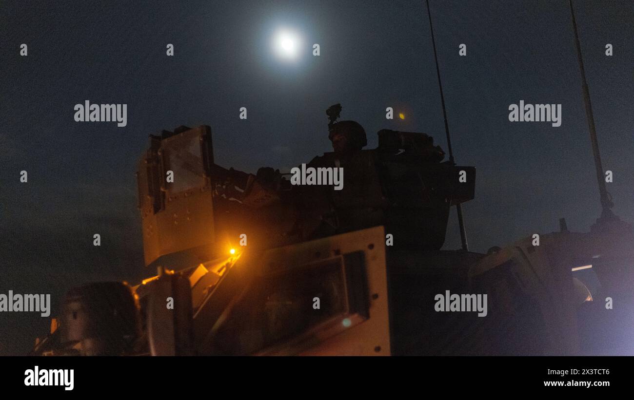 A U.S. Marine with 3rd Littoral Anti-Air Battalion, 3rd Marine Littoral ...