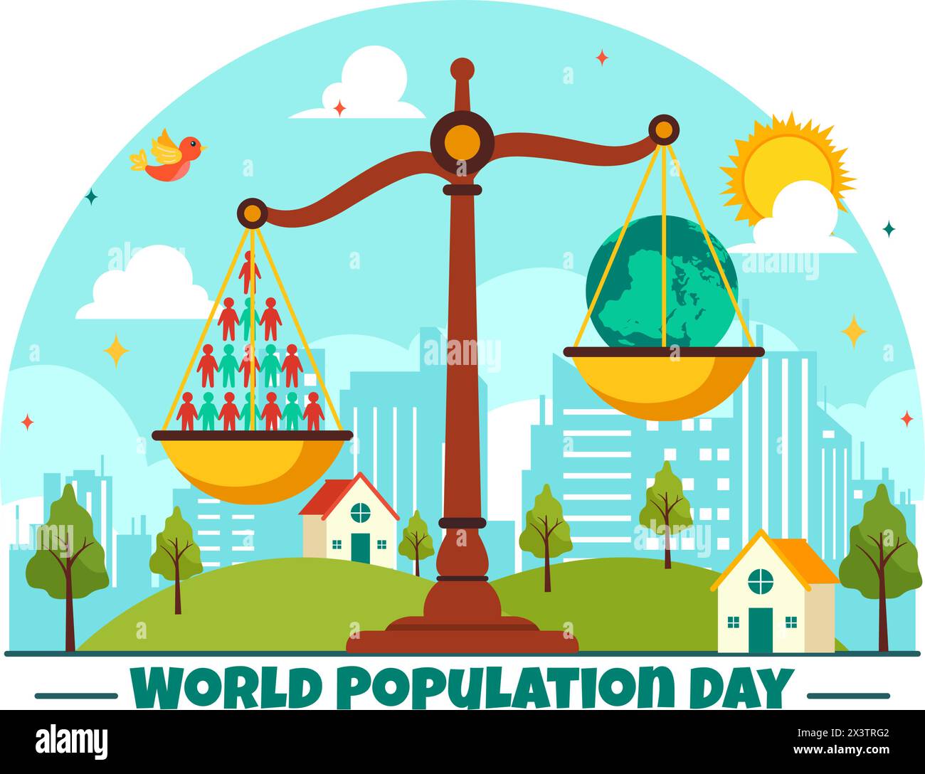 World Population Day Vector Illustration on 11th July To Raise ...