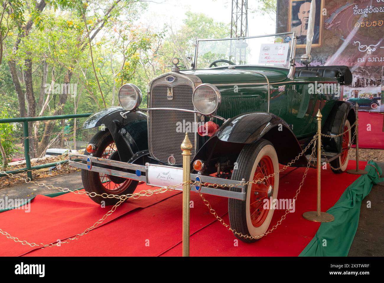 CHIANGMAI, THAILAND APRIL 28, 2024 Classic cars show at the 89th