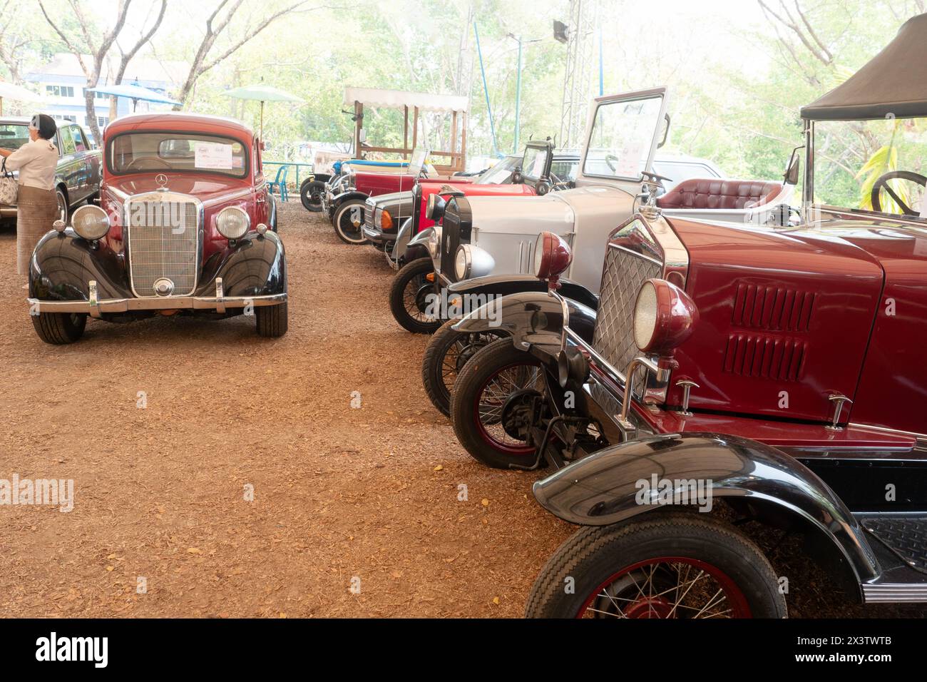 CHIANGMAI, THAILAND APRIL 28, 2024 Classic cars show at the 89th