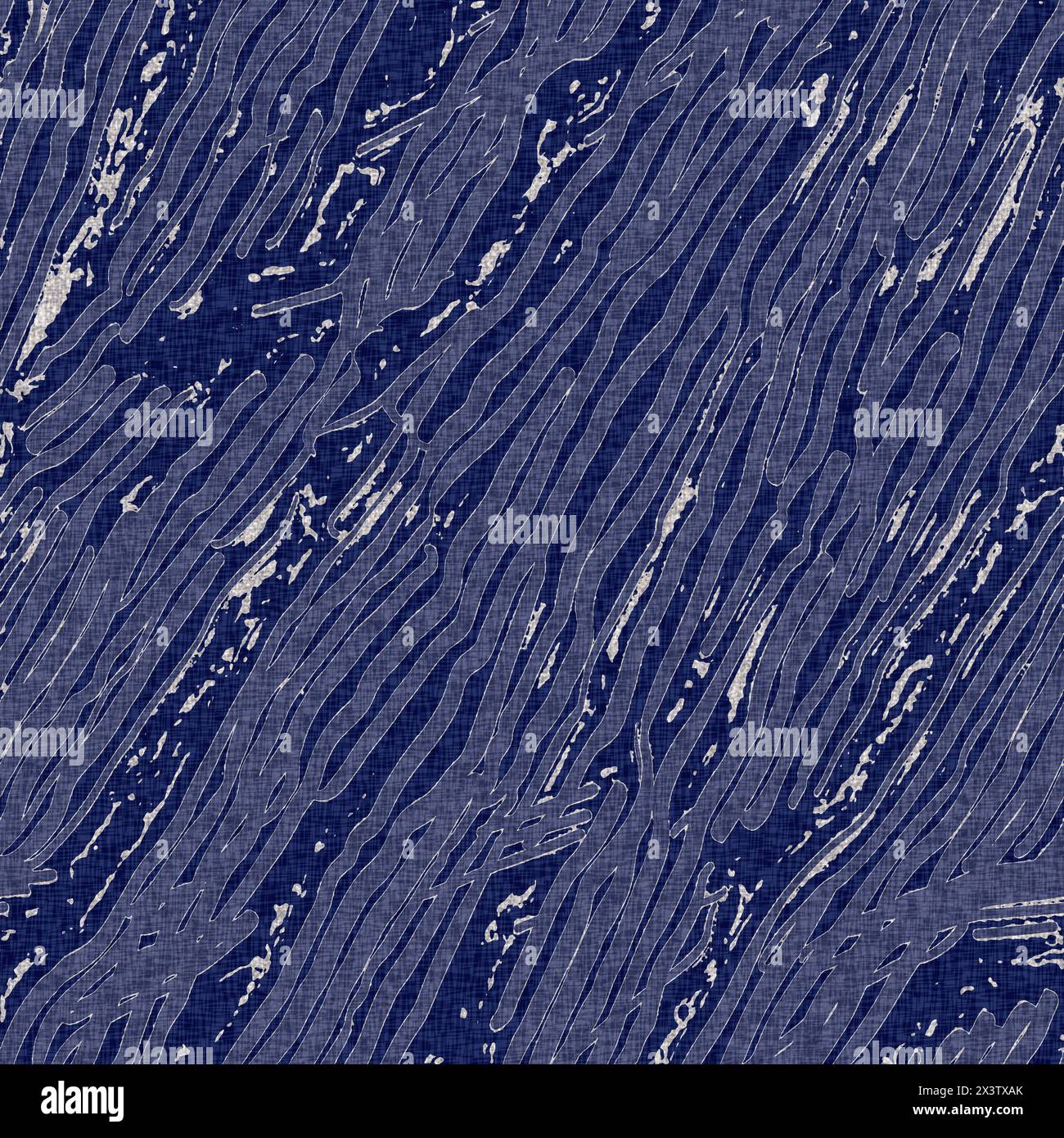 Denim blue dye effect seamless woven linen background, Distressed ink ...