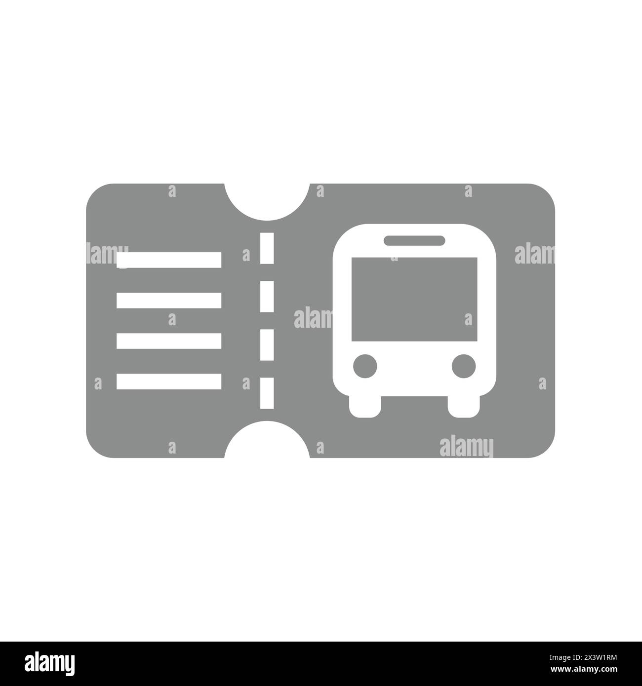 Bus ticket vector icon. Simple public transport symbol. Stock Vector