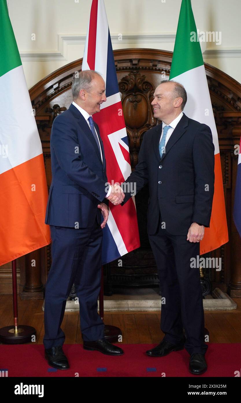 Tanaiste Micheal Martin and Northern Ireland Secretary Chris Heaton ...