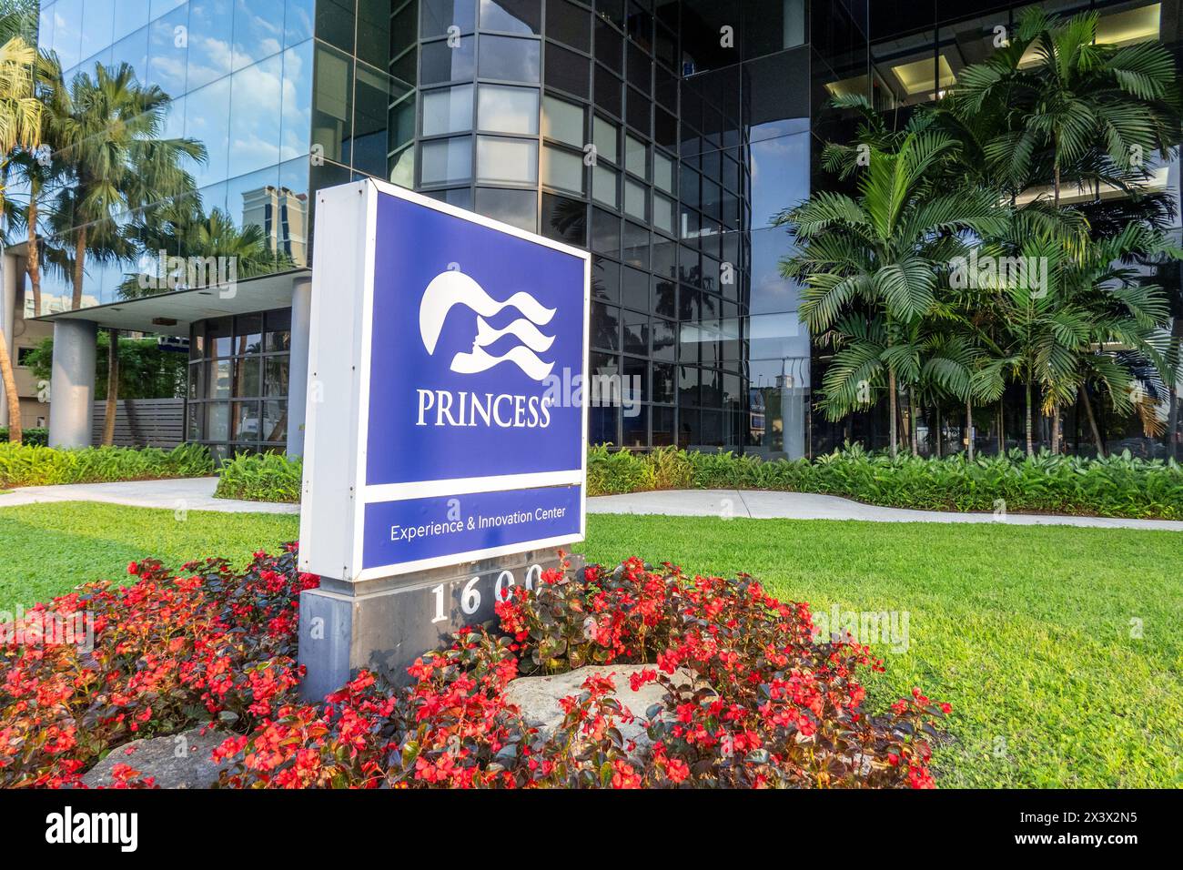 Princess Cruise Lines Building Exterior In Fort Lauderdale, Florida, United States,Global Experience & Innovation Center, April 4, 2024 Stock Photo