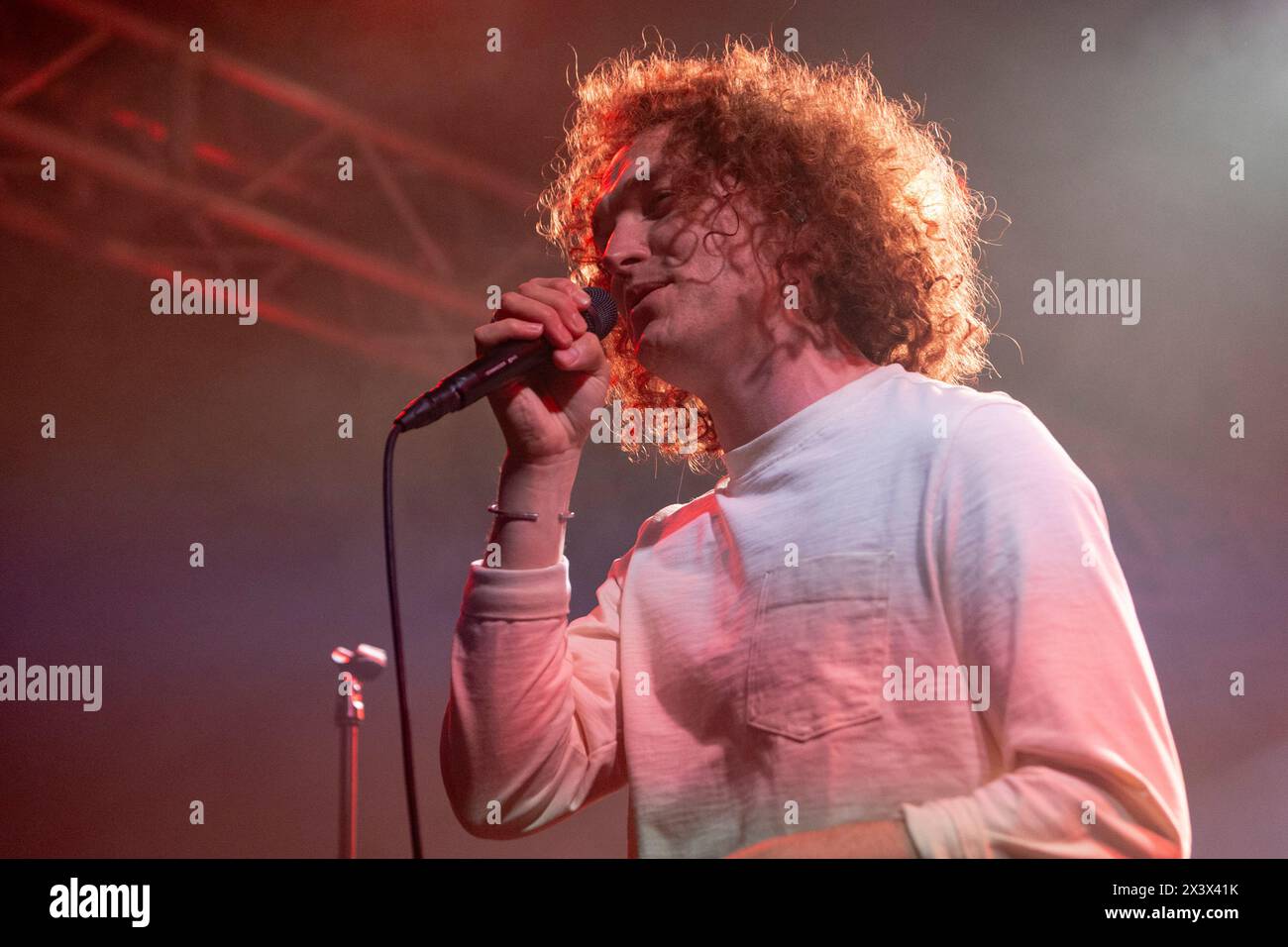 Milano, Italy. 28th Apr, 2024. Jack Sedman of British music duo Seafret performs live at Circolo Magnolia in Milan, Italy, on April 28 2024 (Photo by Mairo Cinquetti/NurPhoto) Credit: NurPhoto SRL/Alamy Live News Stock Photo