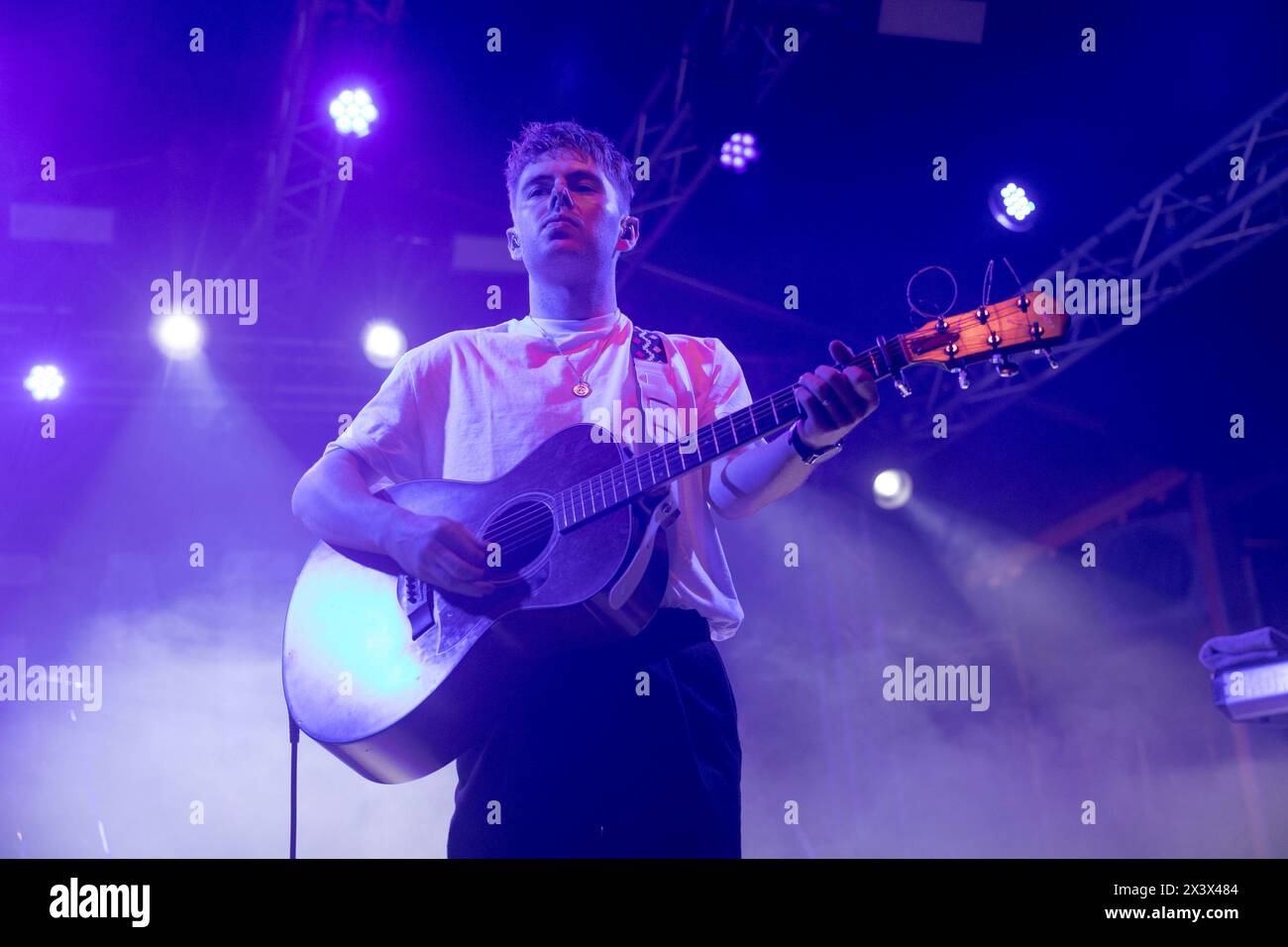 Milano, Italy. 28th Apr, 2024. Harry Draper of British music duo Seafret performs live at Circolo Magnolia in Milan, Italy, on April 28 2024 (Photo by Mairo Cinquetti/NurPhoto) Credit: NurPhoto SRL/Alamy Live News Stock Photo