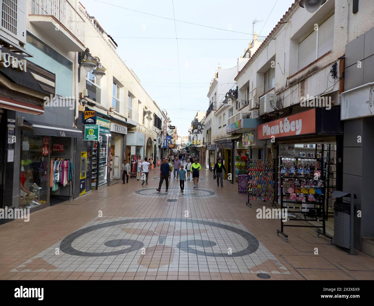 shopping-street-torremolinos-costa-del-hi-res-stock-photography-and