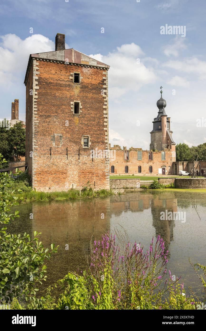 Ruined castle, Chateau d' Havre, Hainault, Wallonia, Belgium Stock Photo