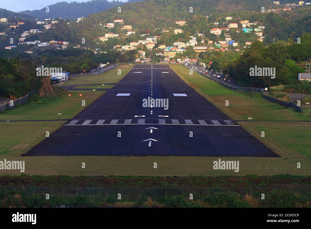 English West Indies, Saint Lucia. Castries airport Stock Photo