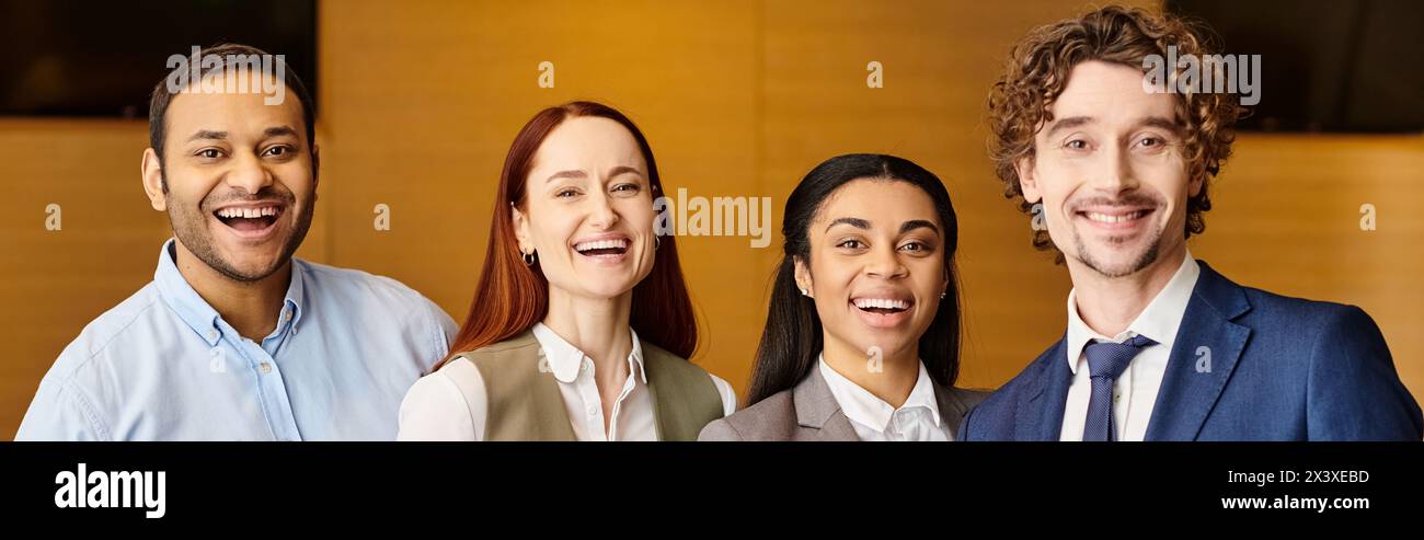 A diverse group of business people standing side by side Stock Photo ...