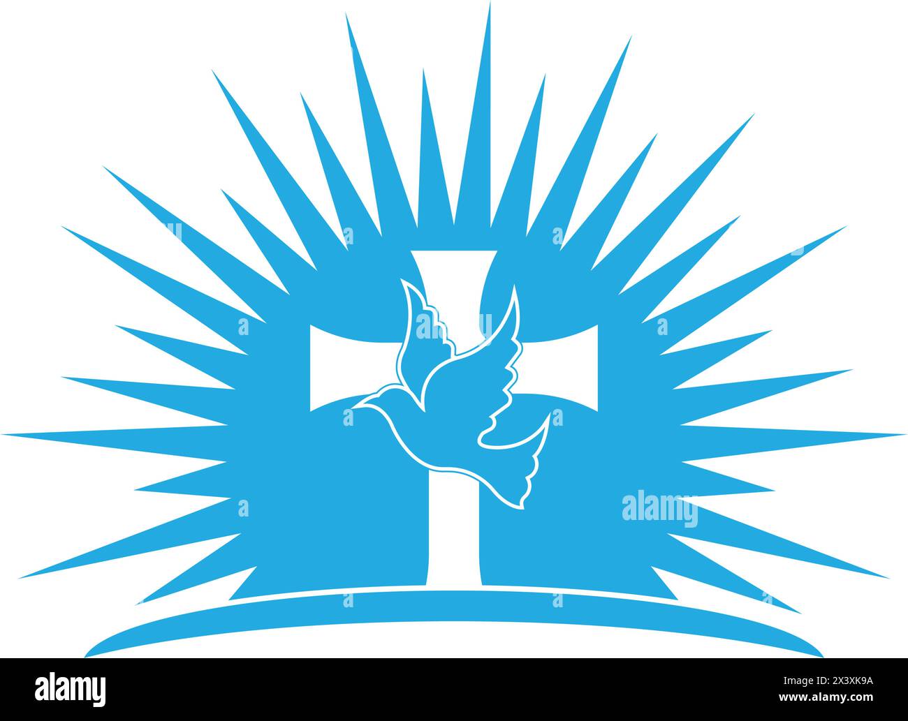 Church logo template vector icon illustration design Stock Vector