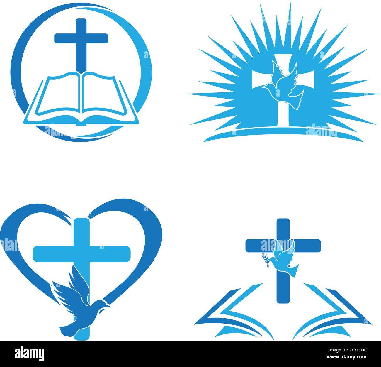 Church logo template vector icon illustration design Stock Vector