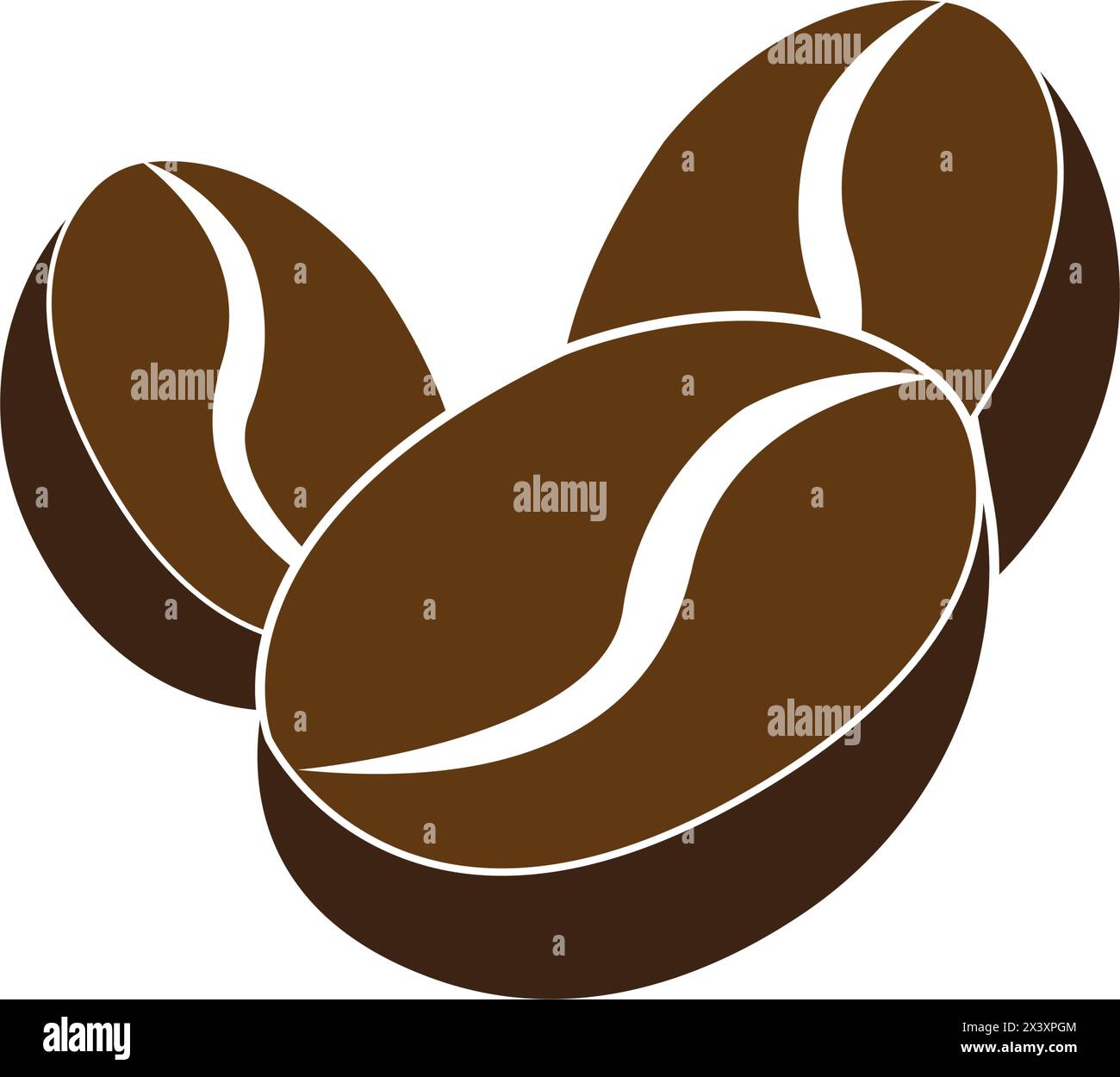 coffee beans icon logo vector design template Stock Vector