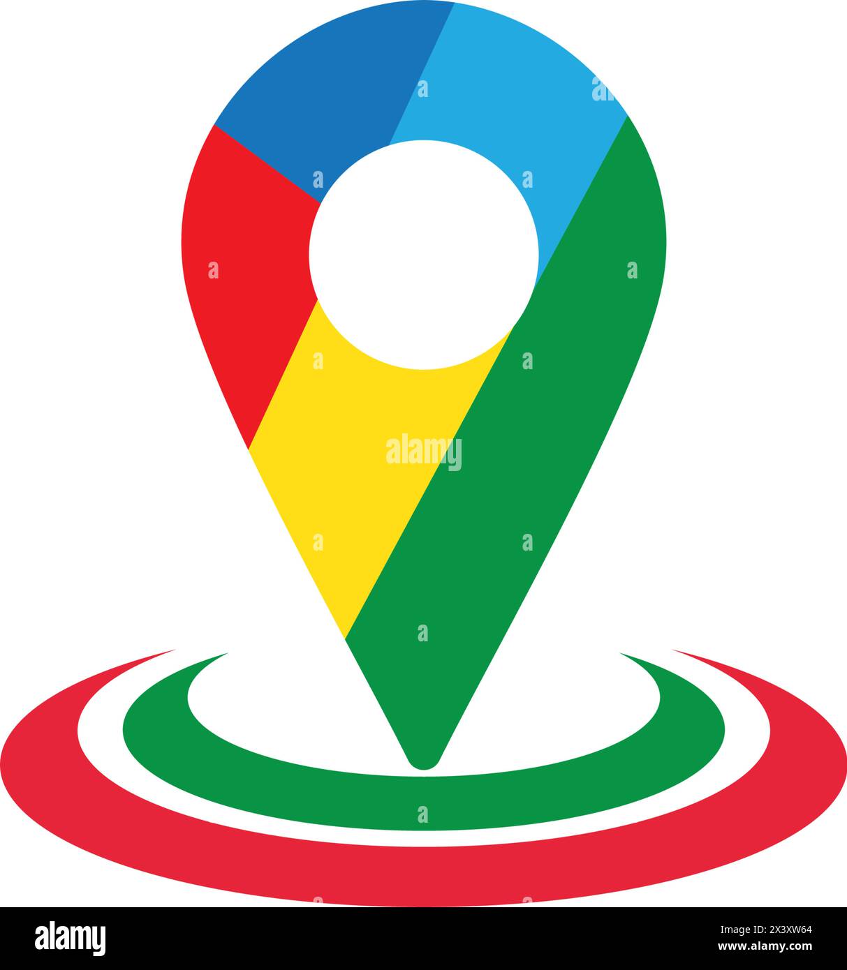 location pin on map icon logo vector design template Stock Vector Image